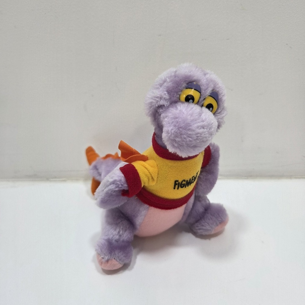 Vintage Figment the Purple Dragon Plush Stuffed Animal DISNEY 6.5"